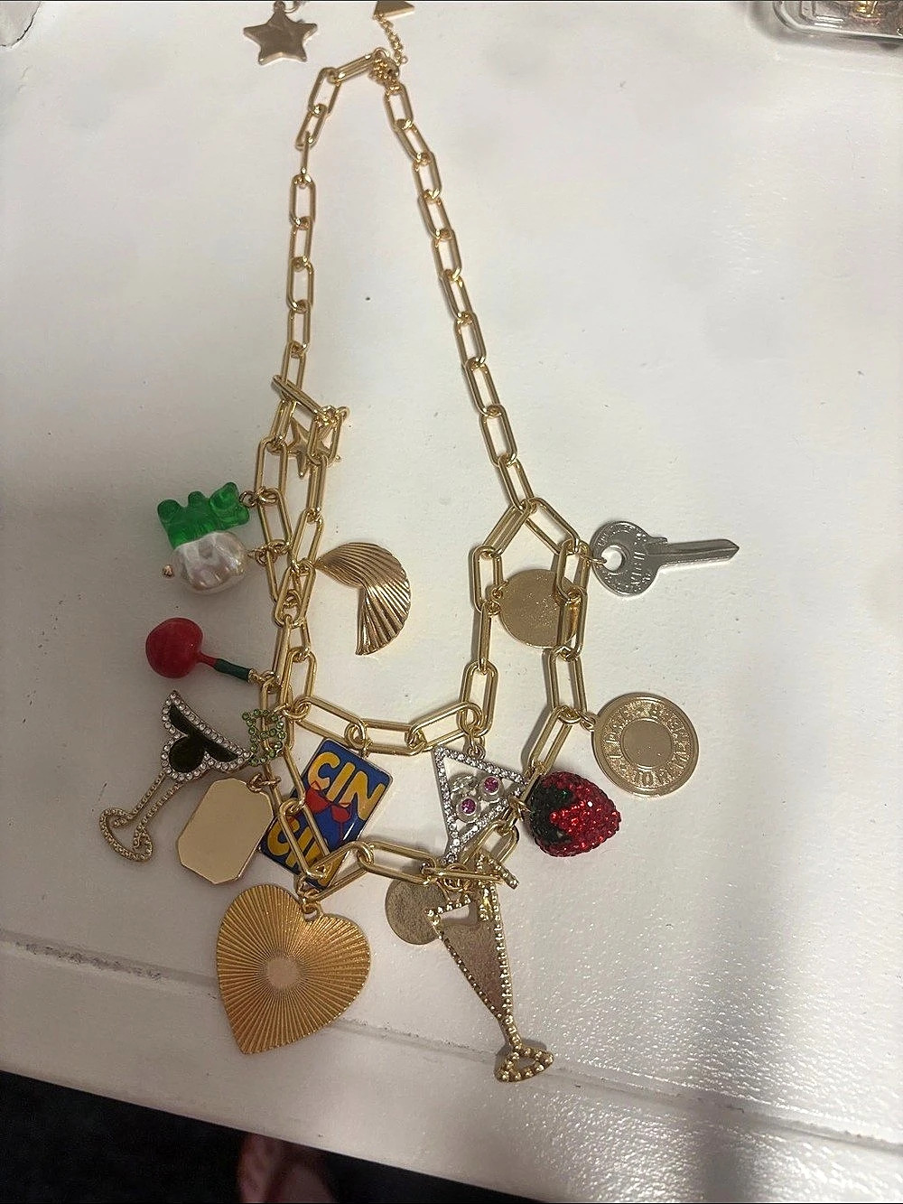 Free People Gold Charm Necklace